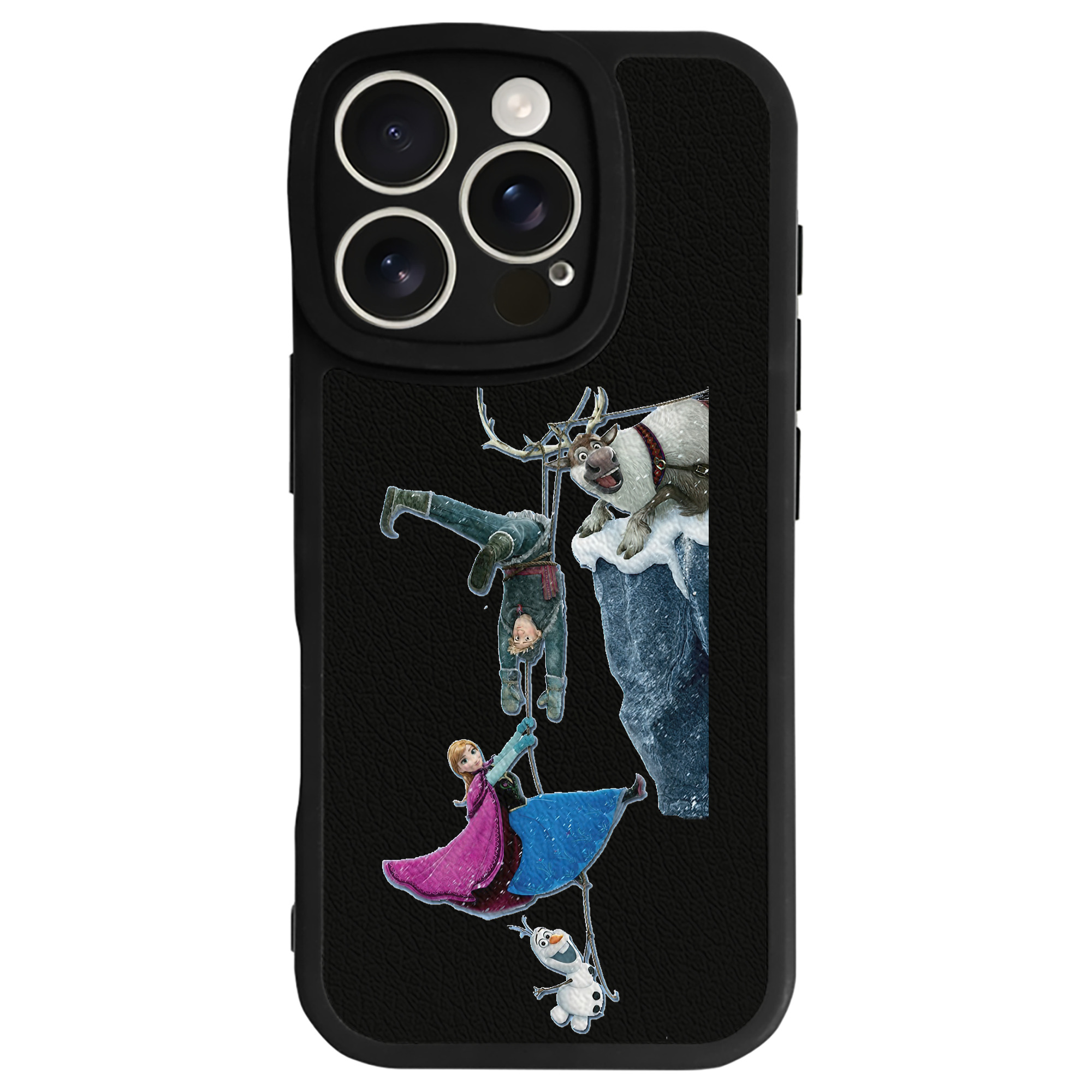 （画像用） アナと雪の女王 アンナ エルサ Frozen Anna Elsa 【iPhone 16シリーズ対応】シリコンスマホケース（レザー調） 材質：シリコン